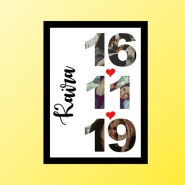 collage frame with date
